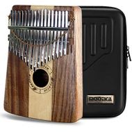 MOOZICA 17 Key Kalimba, Solid Koa Wood Thumb Piano Marimba Musical Gift With Protective Case and Learning Instruction (KK17SD)