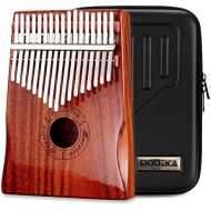 Moozica 17 Keys Kalimba Marimba, Professional Thumb Piano Sanza Mbira Musical Instrument Gift (Mahogany-K17M)