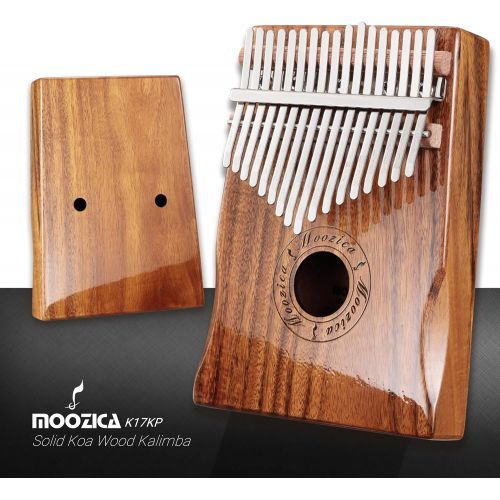  Moozica 17 Keys Kalimba Marimba, Professional Thumb Piano Sanza Mbira Musical Instrument Gift (Mahogany-K17M)