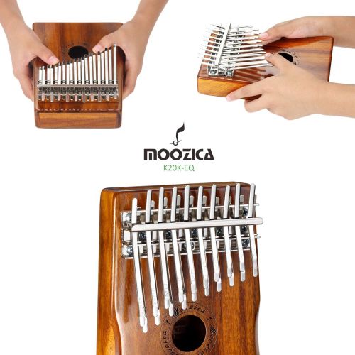  [아마존베스트]MOOZICA Kalimba Solid Koa Wood 20 Keys Professional Kalimba, Double-layer 20-key Thumb Piano With Kalimba Hardcase and Learning Instruction (K20K)