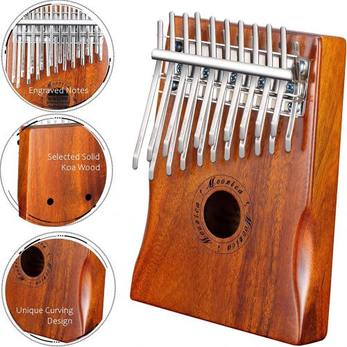  [아마존베스트]MOOZICA Kalimba Solid Koa Wood 20 Keys Professional Kalimba, Double-layer 20-key Thumb Piano With Kalimba Hardcase and Learning Instruction (K20K)