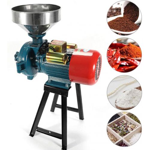  [아마존베스트]MOPHOTO Electric Grain Grinder Mill, Corn Grinder Mill Electric, Dry Cereals Rice Coffee Wheat Corn Mills with Funnel, 3000 W grain grinder mill powder machine 110 V