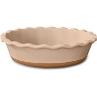 Mora Ceramic Pie Pan for Baking - 9 inch - Deep and Fluted Pie Dish for Old Fashion Apple Pie, Quiche, Pot Pies, Tart, etc - Modern Farmhouse Style Porcelain Ceramic Pie Plate - Chai