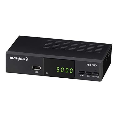  Morgan`s K50 FHD Digital Full HD Cable Receiver USB Recording Function & Timeshift, Analogue to Digital Switching (HDTV, DVB C / C2, HDMI, Scart, Media Player, USB, 1080p), [Auto