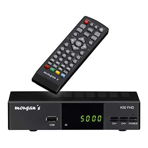  Morgan`s K50 FHD Digital Full HD Cable Receiver USB Recording Function & Timeshift, Analogue to Digital Switching (HDTV, DVB C / C2, HDMI, Scart, Media Player, USB, 1080p), [Auto