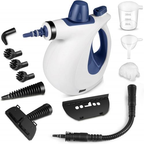  [아마존베스트]MOSCHE Handheld Pressurized Steam Cleaner with 9-Piece Accessory Set - Multi-Purpose and Multi-Surface All Natural, Chemical-Free Steam Cleaning for Home, Auto, Patio, More