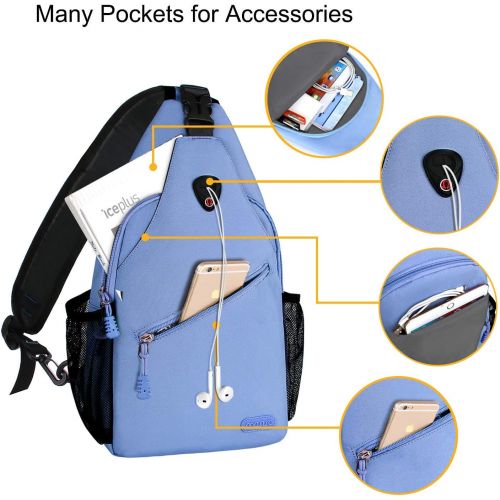  [아마존베스트]MOSISO Sling Backpack, Multipurpose Crossbody Shoulder Bag Travel Hiking Daypack