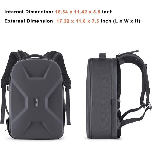  MOSISO Camera Backpack, DSLR/SLR/Mirrorless Photography Camera Bag 15-16 inch Waterproof Hardshell Case with Tripod Holder&Laptop Compartment Compatible with Canon/Nikon/Sony, Gray