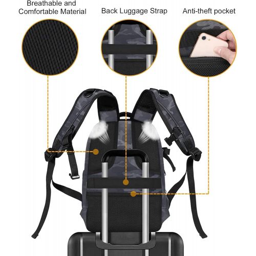  MOSISO Camera Backpack,DSLR/SLR/Mirrorless Photography Camera Bag Camouflage Waterproof Hardshell Case with Tripod Holder&Laptop Compartment Compatible with Canon/Nikon/Sony/DJI Ma
