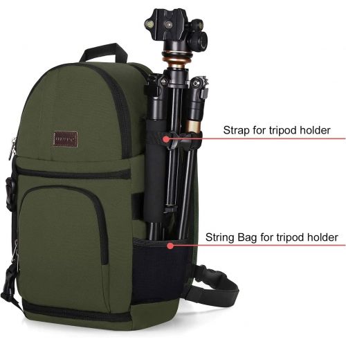  MOSISO Camera Sling Bag, DSLR/SLR/Mirrorless Camera Case Shockproof Photography Camera Backpack with Tripod Holder & Removable Modular Inserts Compatible with Canon/Nikon/Sony/Fuji