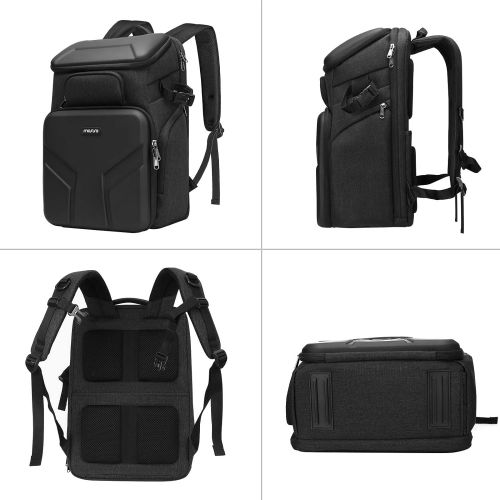  MOSISO Camera Backpack,DSLR/SLR/Mirrorless Photography Waterproof 17.3 inch Camera Bag Case with Front Hardshell&Laptop Compartment&Tripod Holder&Rain Cover Compatible with Canon/N