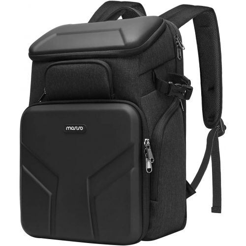  MOSISO Camera Backpack,DSLR/SLR/Mirrorless Photography Waterproof 17.3 inch Camera Bag Case with Front Hardshell&Laptop Compartment&Tripod Holder&Rain Cover Compatible with Canon/N