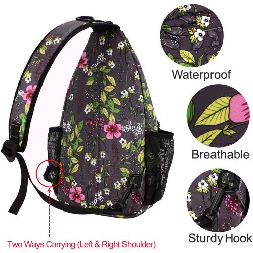  MOSISO Sling Backpack,Travel Hiking Daypack Periwinkle Crossbody Shoulder Bag