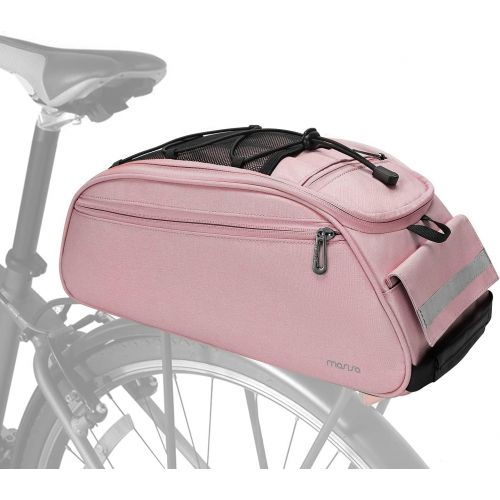  MOSISO Bike Rack Bag, Waterproof Bicycle Trunk Pannier Rear Seat Bag Cycling Bike Carrier Backseat Storage Luggage Saddle Shoulder Bag