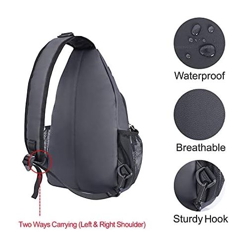  MOSISO Sling Backpack, Multipurpose Crossbody Shoulder Bag Travel Hiking Daypack