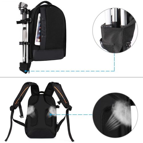  MOSISO Camera Backpack, DSLR/SLR/Mirrorless Photography Camera Case Buffer Padded Shockproof Camera Bag with Customized Modular Inserts&Tripod Holder Compatible with Canon,Nikon,So