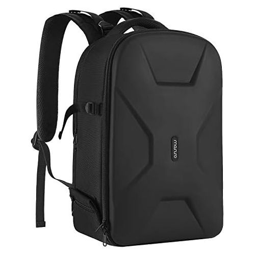  MOSISO Camera Backpack, DSLR/SLR/Mirrorless Photography Camera Bag 15-16 inch Waterproof Hardshell Case with Tripod Holder&Laptop Compartment Compatible with Canon/Nikon/Sony, Blac