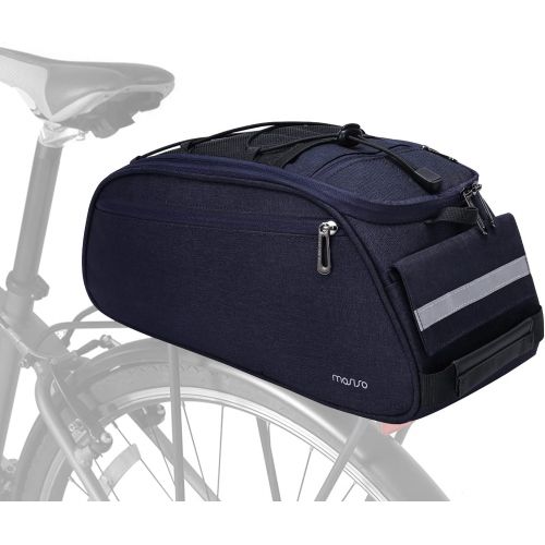  MOSISO Bike Rack Bag, Waterproof Bicycle Trunk Pannier Rear Seat Bag Cycling Bike Carrier Backseat Storage Luggage Saddle Shoulder Bag