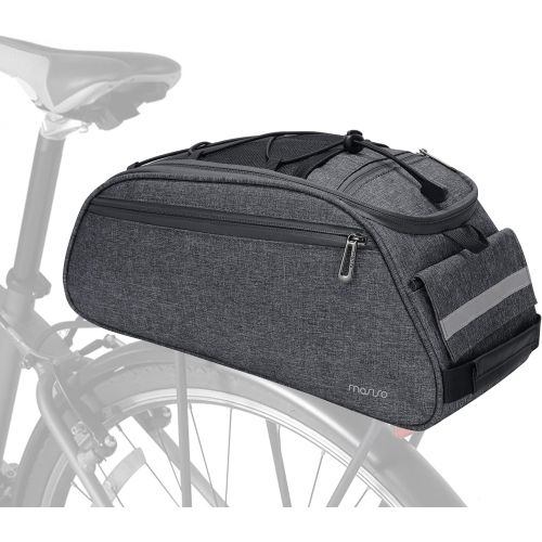  MOSISO Bike Rack Bag, Waterproof Bicycle Trunk Pannier Rear Seat Bag Cycling Bike Carrier Backseat Storage Luggage Saddle Shoulder Bag