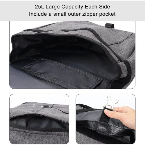  MOSISO Bike Rack Bag, Multifuctional Bicycle Trunk Panniers Bike Rear Seat Saddle Bag Outdoor Cycling Backseat Side Bags Storage Luggage with Portable Handle & Reflective Strip, Sp