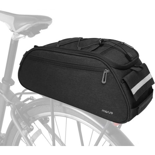  MOSISO Bike Rack Bag, Waterproof Bicycle Trunk Pannier Rear Seat Bag Cycling Bike Carrier Backseat Storage Luggage Saddle Shoulder Bag