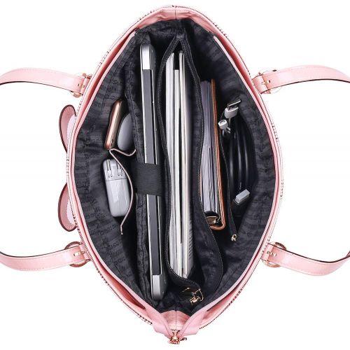  [아마존베스트]MOSISO Laptop Bag for Women, 15.6 inch Laptop Tote Bag Compatible with 2019 MacBook Pro 16 inch A2141 & Notebook, PU Leather Grid Large Capacity Work Travel Briefcase Handbag with
