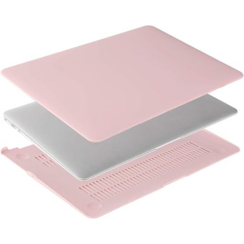  [아마존베스트]MOSISO Plastic Hard Shell Case & Keyboard Cover & Screen Protector Only Compatible with MacBook Air 13 inch (Models: A1369 & A1466, Older Version 2010-2017 Release), Rose Quartz