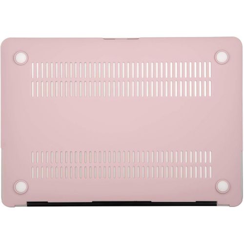  [아마존베스트]MOSISO Plastic Hard Shell Case & Keyboard Cover & Screen Protector Only Compatible with MacBook Air 13 inch (Models: A1369 & A1466, Older Version 2010-2017 Release), Rose Quartz