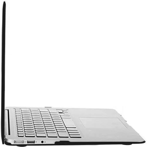  [아마존베스트]MOSISO Plastic Hard Shell Case & Keyboard Cover & Screen Protector Only Compatible with MacBook Air 13 inch (Models: A1369 & A1466, Older Version 2010-2017 Release), Black