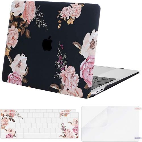  [아마존베스트]MOSISO MacBook Air 13 inch Case 2020 2019 2018 Release A2337 M1 A2179 A1932, Plastic Peony Hard Shell&Keyboard Cover&Screen Protector Only Compatible with MacBook Air 13 inch with