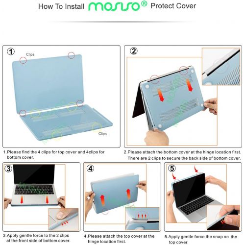  [아마존베스트]MOSISO MacBook Pro 15 inch Case 2019 2018 2017 2016 Release A1990 A1707, Plastic Hard Shell Case&Keyboard Cover&Screen Protector&Storage Bag Compatible with MacBook Pro 15 Touch Ba