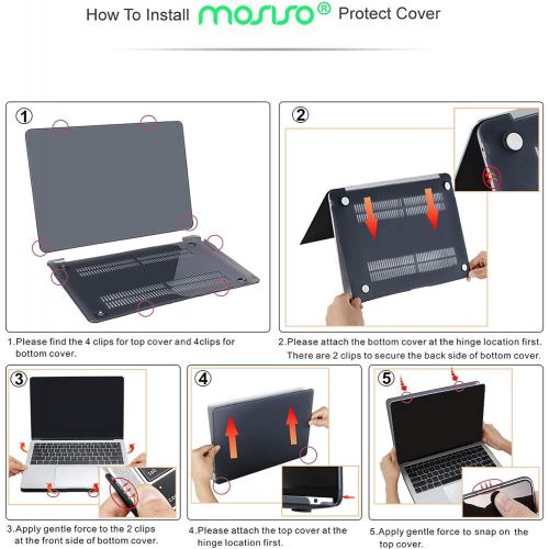  [아마존베스트]MOSISO MacBook Air 13 inch Case 2020 2019 2018 Release A2337 M1 A2179 A1932 Retina, Plastic Hard Shell&Sleeve Bag&Keyboard Cover&Webcam Cover&Screen Protector Compatible with MacBo