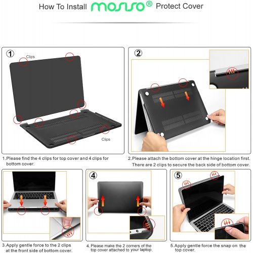  [아마존베스트]MOSISO Compatible with MacBook Pro 13 inch Case 2020 2019 2018 2017 2016 Release A2338 M1 A2289 A2251 A2159 A1989 A1706 A1708, Plastic Hard Shell&Keyboard Cover&Screen Protector&Po