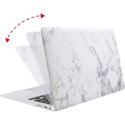  [아마존베스트]MOSISO MacBook Air 13 inch Case (A1369 & A1466, Older Version 2010-2017 Release), Plastic Pattern Hard Case&Keyboard Cover&Screen Protector Only Compatible with MacBook Air 13, Whi