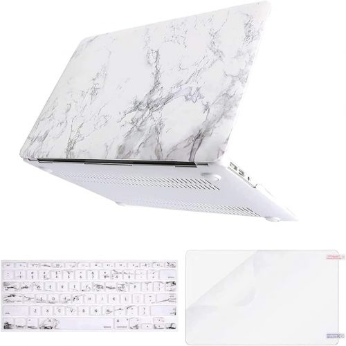  [아마존베스트]MOSISO MacBook Air 13 inch Case (A1369 & A1466, Older Version 2010-2017 Release), Plastic Pattern Hard Case&Keyboard Cover&Screen Protector Only Compatible with MacBook Air 13, Whi