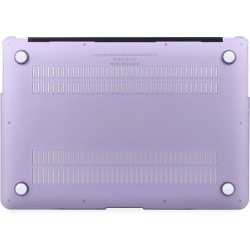  [아마존베스트]MOSISO Plastic Hard Shell Case & Keyboard Cover & Screen Protector Only Compatible with MacBook Air 13 inch (Models: A1369 & A1466, Older Version 2010-2017 Release), Light Purple