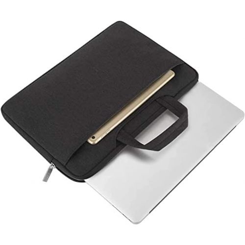  [아마존베스트]MOSISO Laptop Shoulder Bag Compatible with 13-13.3 inch MacBook Pro, MacBook Air, Notebook Computer, Polyester Flapover Briefcase Sleeve Case, Black