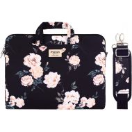 [아마존베스트]MOSISO Laptop Shoulder Bag Compatible with 13-13.3 inch MacBook Pro, MacBook Air, Notebook Computer, Camellia Carrying Briefcase Sleeve with Trolley Belt