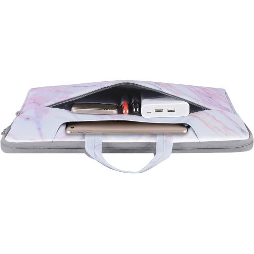  [아마존베스트]MOSISO Laptop Shoulder Bag Compatible with 13-13.3 inch MacBook Pro, MacBook Air, Notebook Computer,Canvas Cross Grain Marble Carrying Briefcase Sleeve