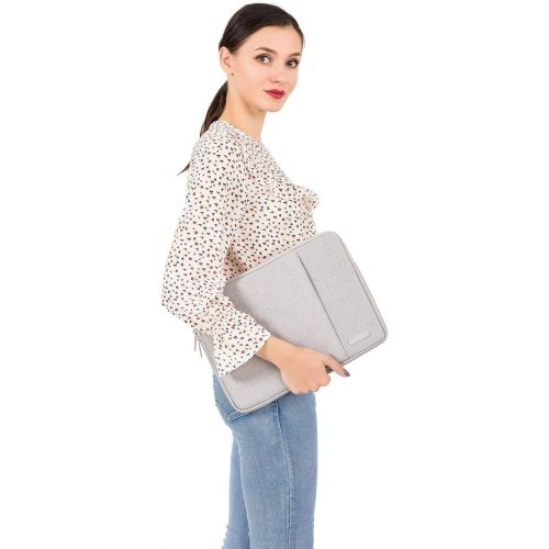  [아마존베스트]MOSISO Laptop Sleeve Bag Compatible with 13-13.3 inch MacBook Pro, MacBook Air, Notebook Computer, Water Repellent Polyester Vertical Protective Case with Pocket, Gray