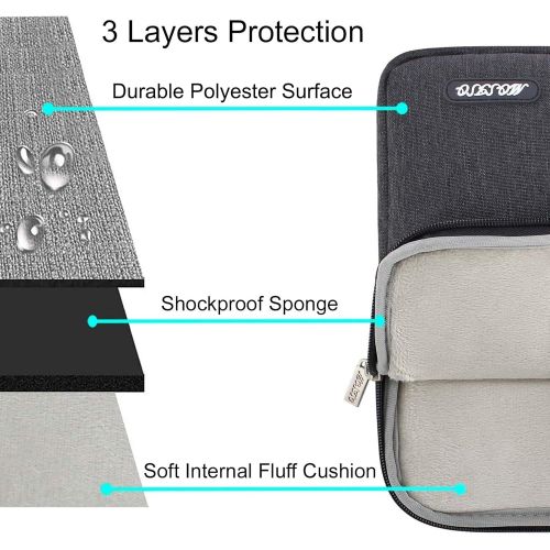  [아마존베스트]MOSISO Laptop Sleeve Bag Compatible with 13-13.3 inch MacBook Pro, MacBook Air, Notebook Computer, Water Repellent Polyester Vertical Protective Case with Pocket, Space Gray