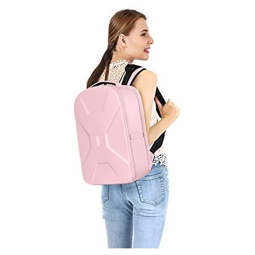  MOSISO Camera Backpack, DSLR/SLR/Mirrorless Photography Camera Bag 15-16 inch Waterproof Hardshell Case with Tripod Holder&Laptop Compartment Compatible with Canon/Nikon/Sony, Pink