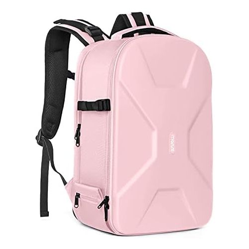  MOSISO Camera Backpack, DSLR/SLR/Mirrorless Photography Camera Bag 15-16 inch Waterproof Hardshell Case with Tripod Holder&Laptop Compartment Compatible with Canon/Nikon/Sony, Pink