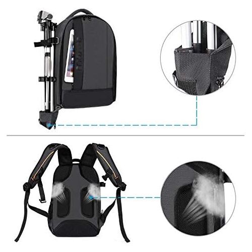  MOSISO Camera Backpack, DSLR/SLR/Mirrorless Photography Camera Case Buffer Padded Shockproof Camera Bag with Customized Modular Inserts&Tripod Holder Compatible with Canon,Nikon,So