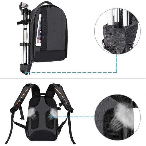  MOSISO Camera Backpack, DSLR/SLR/Mirrorless Photography Camera Case Buffer Padded Shockproof Camera Bag with Customized Modular Inserts&Tripod Holder Compatible with Canon,Nikon,So