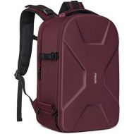 MOSISO Camera Backpack, DSLR/SLR/Mirrorless Photography Camera Bag 15-16 inch Waterproof Hardshell Case with Tripod Holder&Laptop Compartment Compatible with Canon/Nikon/Sony, Wine