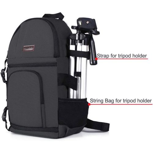  MOSISO Camera Sling Bag, DSLR/SLR/Mirrorless Camera Case Shockproof Photography Camera Backpack with Tripod Holder & Removable Modular Inserts Compatible with Canon/Nikon/Sony/Fuji