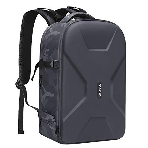  MOSISO Camera Backpack,DSLR/SLR/Mirrorless Photography Camera Bag Camouflage Waterproof Hardshell Case with Tripod Holder&Laptop Compartment Compatible with Canon/Nikon/Sony/DJI Ma