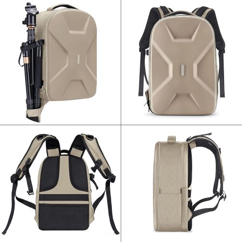  MOSISO Camera Backpack, DSLR/SLR/Mirrorless Photography Camera Bag 15-16 inch Waterproof Hardshell Case with Tripod Holder&Laptop Compartment Compatible with Canon/Nikon/Sony, Came