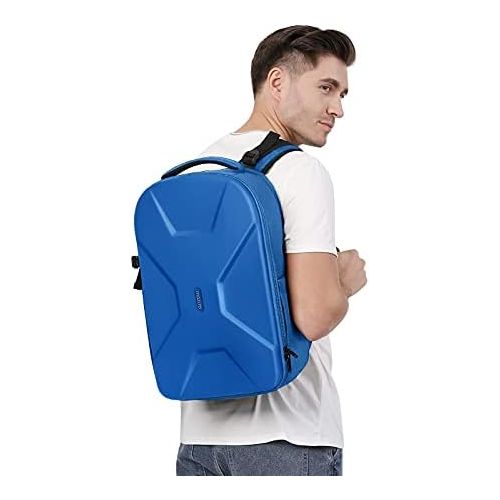  MOSISO Camera Backpack, DSLR/SLR/Mirrorless Photography Camera Bag 15-16 inch Waterproof Hardshell Case with Tripod Holder&Laptop Compartment Compatible with Canon/Nikon/Sony, Roya